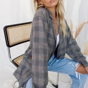 NWOT 12th Tribe Milano Plaid Blazer S/M